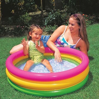 Jouet pour le bain Intex Piscine gonflable bébé anneaux