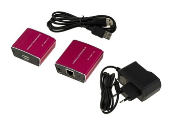 Switch réseau Kalea-Informatique Rallonge type extender pour port USB 2.0 PORTEE 100M, avec alimentation. Pour étendre une communication USB avec des cordons RJ45