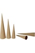 Creotime cônes papier-mâché 30-40-50 cm marron 3 pièces photo 2