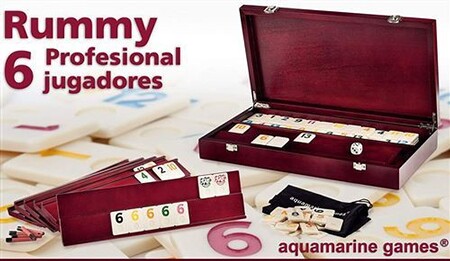 Aquamarine Games - Rummy Travel 6 joueurs, multicolore (DO004), de 7 à 9 ans Aquamarine Games - Rummy Travel 6 joueurs, multicolore (DO004), de 7 à 9 ans