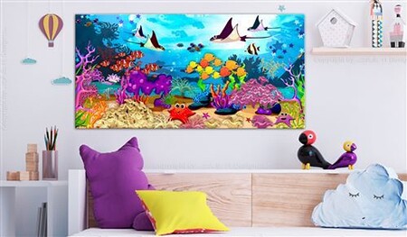 Tableau Artgeist Tableau - Underwater Fun (1 Part) Wide - 70x35 (10265 ...