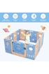 Giantex parc pliable pour bébé 14 panneaux en HDPE, avec porte verrouillable, pour bébés de 6 à 36 mois photo 4