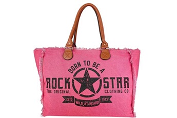 sac porté main les sacs de k'rlot sac à main cabas anses longues en toile xl les sacs de k&#39rlot rose