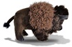 Wild Republic peluche bison junior 30 cm en peluche noir/marron photo 2