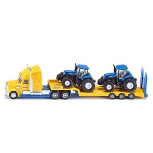 siku 1805, Vrachtwagen met New Holland-tractoren, 1:87, metaal/kunststof, geel/blauw, vele functies siku 1805, Vrachtwagen met New Holland-tractoren, 1:87, metaal/kunststof, geel/blauw, vele functies