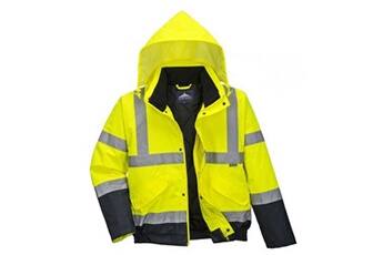 veste sportswear portwest - veste bomber - unisexe (l) (jaune/bleu marine) - utrw954