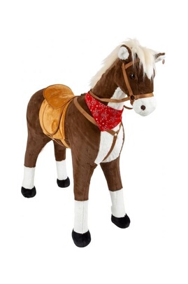 Jouet à bascule Small Foot cheval d'équitation Cheval XL junior en  peluche 100 cm marron