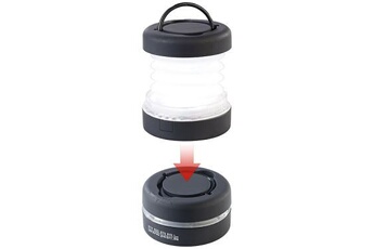 lanterne torche et lampe frontale pearl : 3 mini lampes de camping pliable, fonctionnement à piles, 20 lumens, 0,5 watts