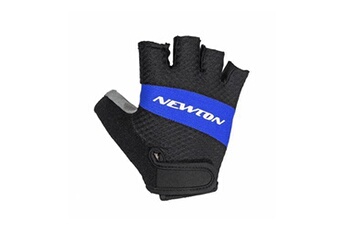 gants vélo newton gants velo court adulte tech bleu-noir l (paire sur carte)
