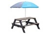 Axi Table Picnic NICK Anthracite avec parasol Bleu Gris 98x95x49cm photo 1