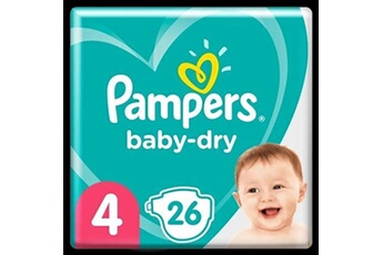 Couche bébé Pampers Baby-Dry Taille 4, 26 Couches