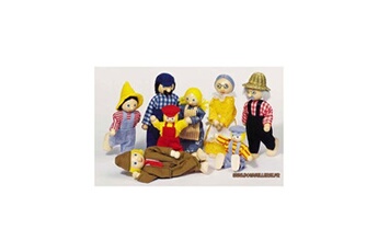 maison de poupée goki famille paysans 8 poupées