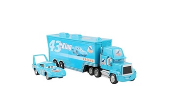 camion disney camion pixar mack-a05 avec 1 petit véhicule , 1:55 moulé ,21*6.5*4.5cm -bleu