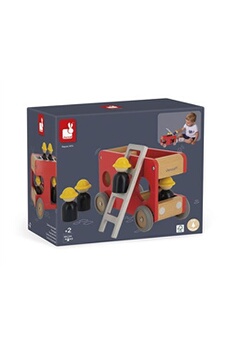 jouet en bois bolid camion de pompiers