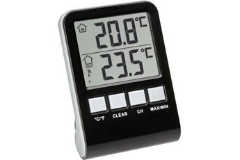 montre à quartz tfa thermomètre de piscine dostmann funk-poolthermometer palma 30.3067.10 noir