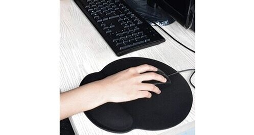 Tapis Souris Avec Repose Poignet Fin Confortable Noir Tapis De Souris Ergonomique Avec Repose-poignet Ultra Fin - Noir, Antidérapant - Confort Optimal Pour Bureau Souris Gaming Sans Fil - Foto 11