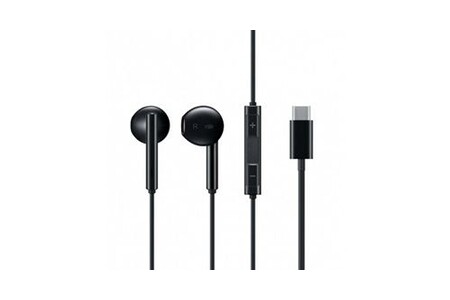 Accessoire pour téléphone mobile Huawei Écouteurs filaires usb-c embouts classiques télécommande cm-33 noir