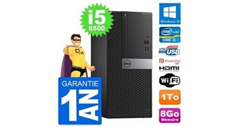 Pc tour optiplex 7040 intel i5-6500 ram 8go disque 1to hdmi windows 10 wifi