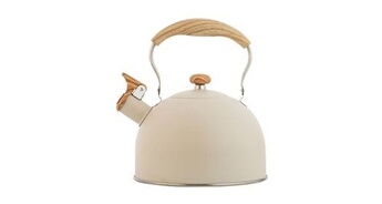 Yokuli Beige Bouilloire À Sifflet En Acier Inoxydable 2. 5 L