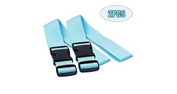 Valise réglable avec sangle de bagage ceinture à boucle sac voyage sécurité - bleu