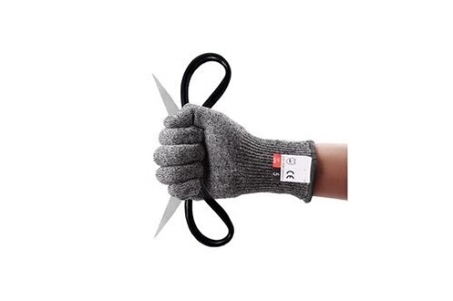 Gants de jardinage GENERIQUE Gants anti coupure gants de sécurité pour  travaux de cuisine résistants aux coupures et aux coupures gris 24cm