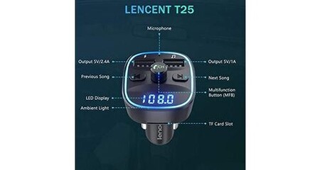 Adaptateur Bluetooth AUX Pour Voiture - Connexion Sans Fil à L'autoradio, Prise USB Et AUX, Contrôle Boutons