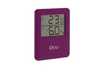 thermomètre / sonde otio thermomètre hygromètre magnétique à écran lcd - violet -
