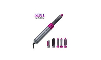 Sèche-cheveux rotatif 5 en 1 en une étape - Brosse à friser - Peigne à lisser