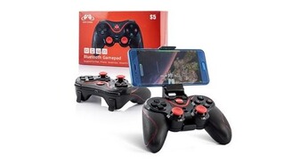 Joystick GENERIQUE Manette avec support pour smartphone samsung, huawei, sony, etc pc usb bluetooth jeux video joystick precision universel