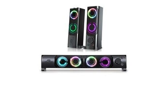 Enceinte PC Spirit Of Gamer Enceintes pc 2. 0 - 6w rms - modulable en une barre de son - rétroéclairage rgb - alimentation usb