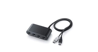 contrôleur gamecube gc adaptateur pour wii u, nintendo switch et pc adaptateur gamecube 4 ports usb