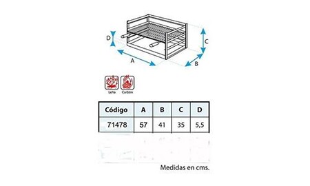 IMEX El Zorro 71478.0 Tiroir Barbecue Avec Grille, Noir, 57 X 41 X 35 IMEX El Zorro 71478.0 Tiroir Barbecue Avec Grille, Noir, 57 X 41 X 35