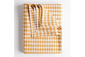 set de table sklum nappe en coton (240x140 cm) elixe moutarde 140 cm