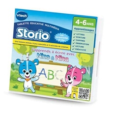 Jeu Storio J'apprends à écrire avc Nino & Nina