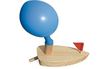bateau ballon jouet en bois