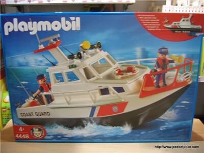 PLAYMOBIL 4448 BATEAU GARDE COTES POLICE douane PLAYMOBIL 4448 BATEAU GARDE COTES POLICE douane