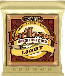 Jeu de cordes guitare acoustique 2004 Earthwood 80/20 Bronze Light 11-52