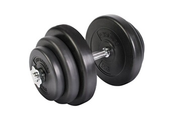 Set haltères courts 20 kg avec disques musculation fitness biceps