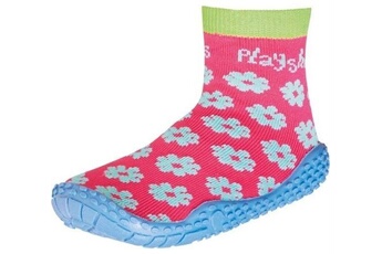 chaussons et bottillons de plongée playshoes chaussettes de bain filles fleurs rose/bleu