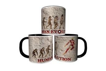 MUG personnalisé 4EVER1 Tasse à café - EVOLUTION DE L'HOMME SUPER HEROS IRON MAN Réf 04