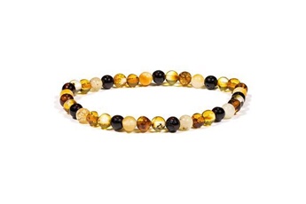 bracelet élastique pierres d'ambre