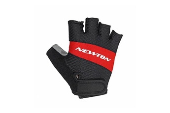 gants vélo newton gants velo court adulte tech rouge-noir l (paire sur carte)