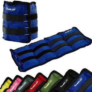 Gymenist Paire de poids de cheville réglables jusqu'à 0,9 kg par lot de 2 bandages de poids (total 1,8 kg Gymenist Paire de poids de cheville réglables jusqu'à 0,9 kg par lot de 2 bandages de poids (total 1,8 kg