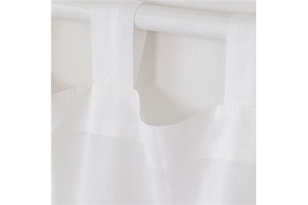 set de table sklum rideau en coton (140x260 cm) soyler blanc 260 cm