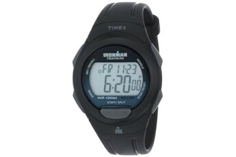 altimètre generique timex - t5k608su - ironman running - montre sport homme - quartz digital - cadran noir - bracelet résine noir