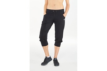 pantalon sportswear erima pantacourt sweat femme elastiqué 40 noir