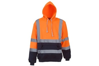 veste sportswear yoko - sweatshirt à capuche haute visibilité (l) (orange haute visibilité) - utbc3938