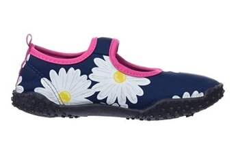 chaussons et bottillons de plongée playshoes chaussures d'eau flower girls bleu marine / rose
