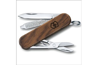 couteaux et pinces multi-fonctions victorinox classic wood - couteau suisse de poche 58 mm - manche en noyer