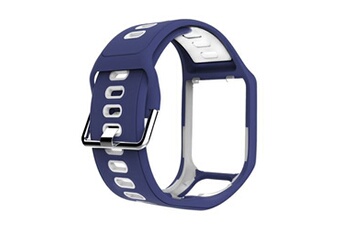 Bracelet de montre Compatible avec Tomtom Runner 2/3 Spark/3, Gel de silice - Bleu